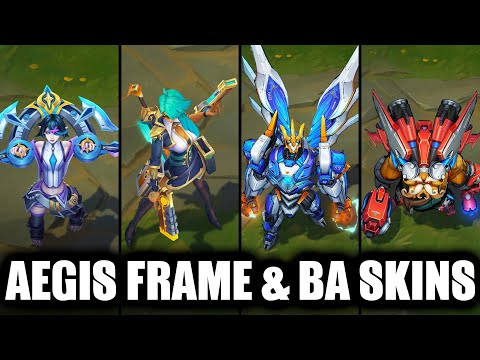 All New Aegis Frame & Battle Academia Skins Spotlight Galio, Briar, Samira, Ornn (League of Legends)