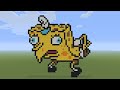 Minecraft Pixel Art SpongeBob Bird Meme
