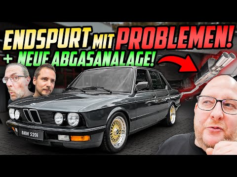 Die letzten PROZENT bringen uns an die GRENZE! - BMW E28 540i - Neue ACHSEN & Neue ABGASANLAGE!