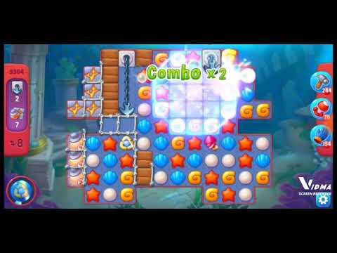 Fishdom. 9364 hard level no boosters and diamonds. 17 moves