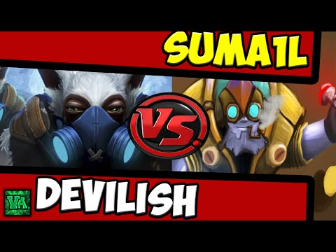 Epic 7000 MMR GAME | DeviLisH 7200 MMR Meepo VS Suma1L 6500 MMR Tinker - Dota 2