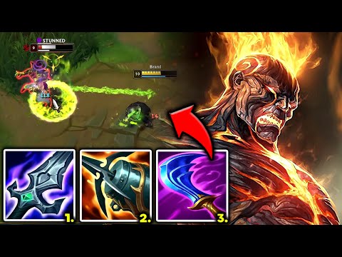 BRAND TOP ON-HIT BUILD IS BEYOND CRAZY! (HILARIOUS) - S12 OFF META GAMEPLAY! (League of Legends)