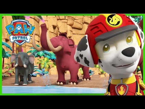 Jungle Pups: Pups Save the Big Prehistoric Animals! - PAW Patrol Episode - Cartoons for Kids