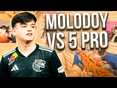 MOLODOY PLAYS EVELONE'S SHOWMATCH "1vs5 WITH CHEATS" – MOLODOY 1v5 WITH WALLHACK & BHOP! (CS2)
