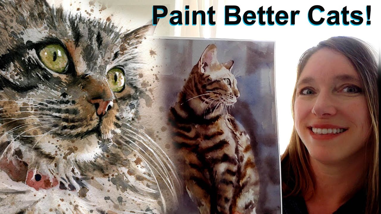 How to Paint Cats - 10 Tips - Whiskers, Eyes, Fur, stripes,  Free Photos,  background ideas & More!