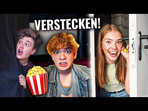 WE'RE PLAYING HIDE AND SEEK IN THE CINEMA!🤪 with Moritz, Lea and Jo II VIDEO 444