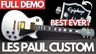 Video thumbnail for NEW Epiphone LES PAUL CUSTOM (FULL DEMO) by Play and Trade Guitars