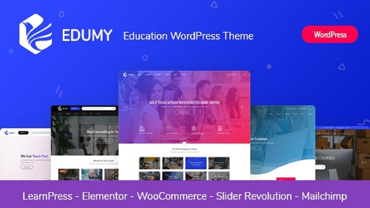 Edumy - LMS Online Education Course WordPress Theme V1.1.5 - GPL, Nulled, Free Download