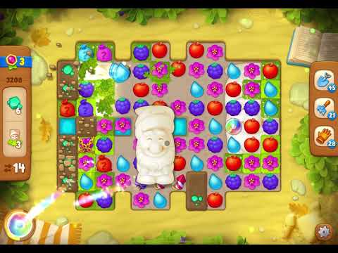 GardenScapes Level 3208 no boosters (27 moves)