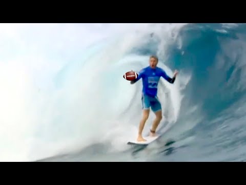 Ace Buchan Super Bowl Football Toss // World Surf League