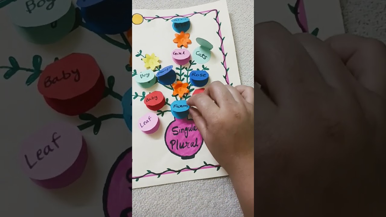 English project/singular and plural words/assignment/project work design/#shorts/#creativity/#edu