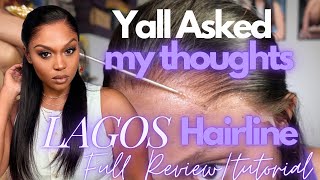 LAGOS HAIRLINE WIG REVIEW 😱 Is This the MOST Natural Hairline! | 13x4 Pre-Cut Lace Install