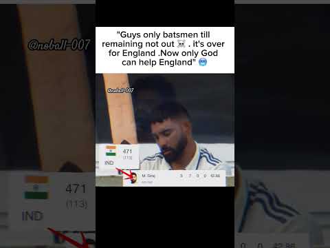 When Only Siraj Is Left Standing — England Needs a Miracle Now! 💀🧊 #shortfeed