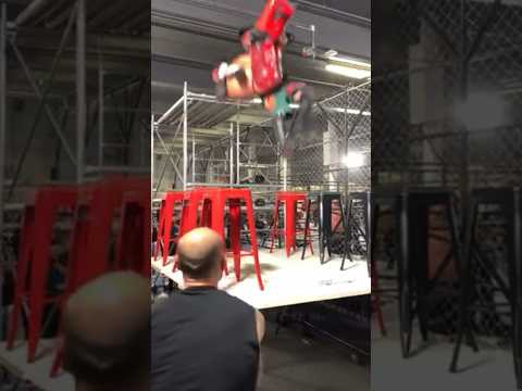 Insane spot during GCW’s Art of Wargames match || #gcw #deathmatch #cagematch #deathmatchwrestling