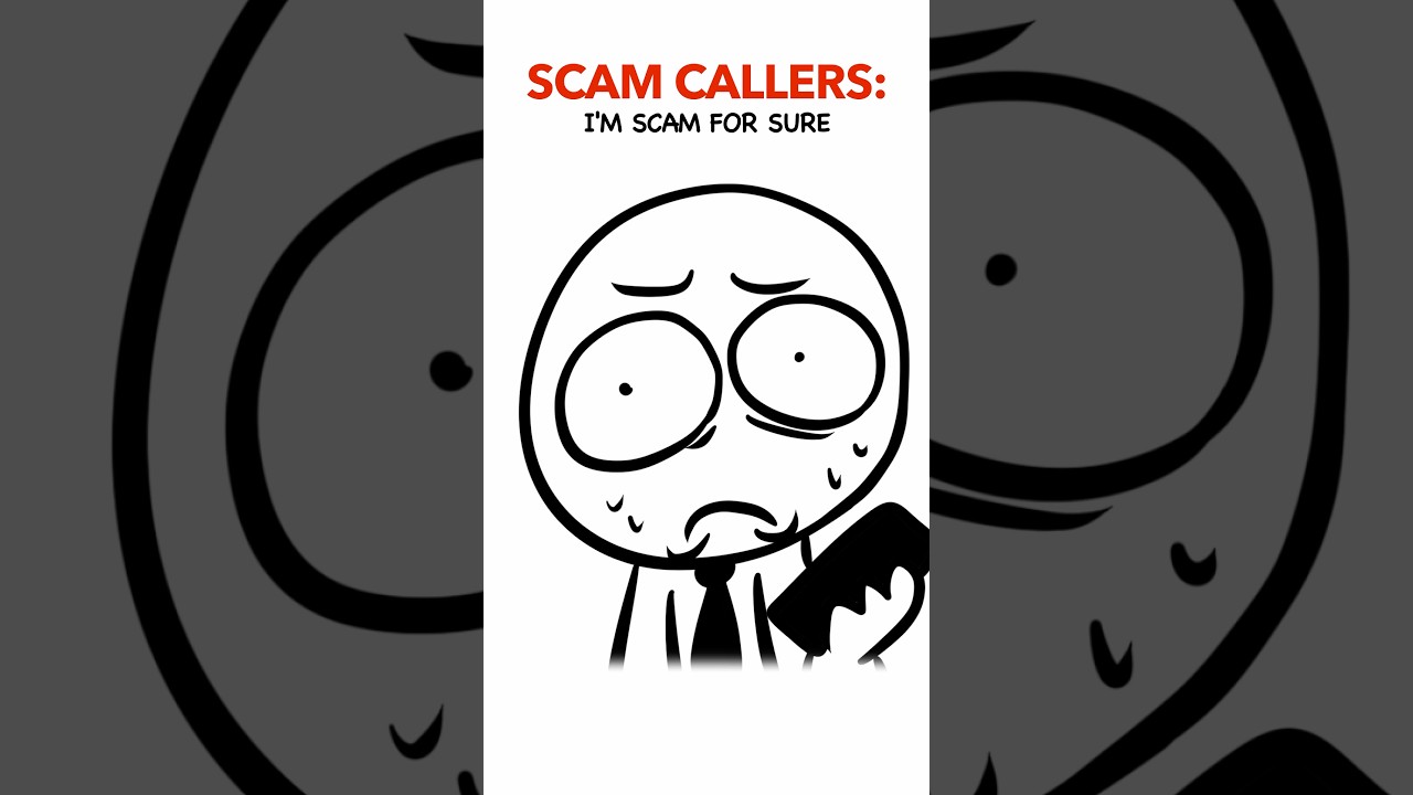 Scam Callers 😭 (Animation Meme) Anim: RedFlowerCrown  #shorts