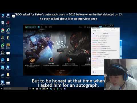 BDD expresses his love for Faker (Eng)
