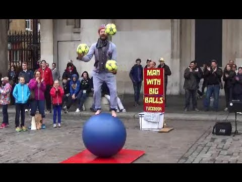The Man with Big Balls ! Funny Juggler seen in London
