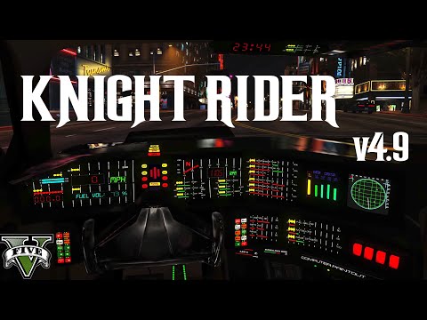 GTA 5 Knight Rider Mod v4.9 - Full Mod Showcase (KITT Dashboard 4K)