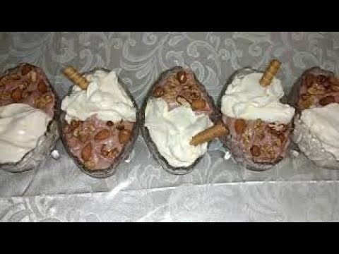 أسهل كلاص/آيس كريم بنكهتين فاني شوكولا 🍫