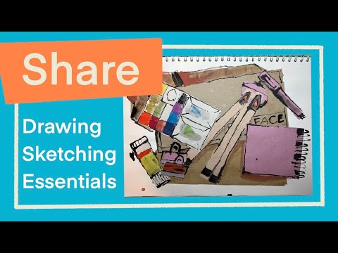 Thumbnail of Using collage to draw my urban sketching essentials