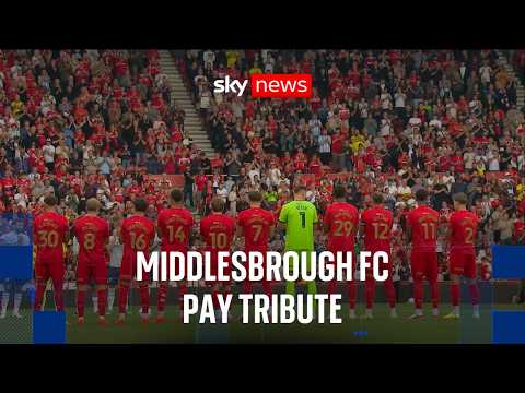 Middlesbrough FC hold one-minute applause for officers killed in A66 crash