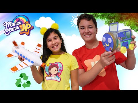 , title : 'Maria Clara e JP ensinam a fazer brinquedos com materiais recicláveis ♻️ Dia da Terra 🌎