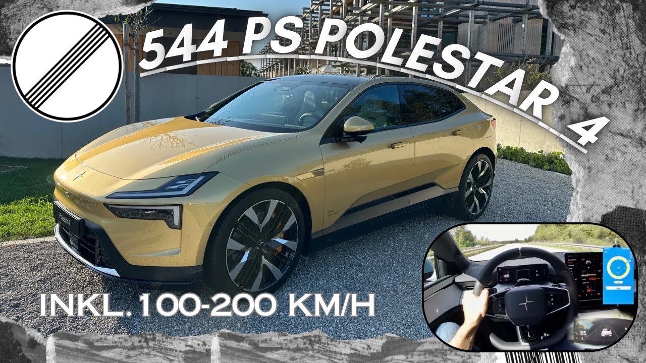 2025 Polestar 4 unleashed! Topspeed POV Autobahn-Run mit 544 PS 😃🔋