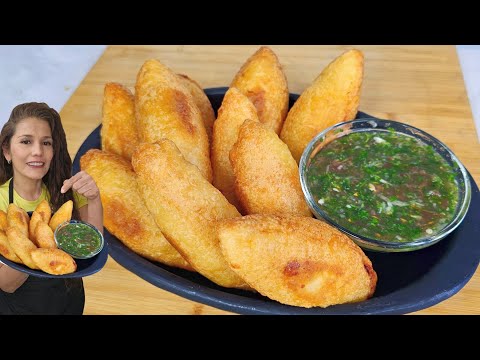 Carimañolas COSTEÑAS de yuca con POLLO | 3 SECRETOS para que queden crujientes y no se abran 🥟🔥