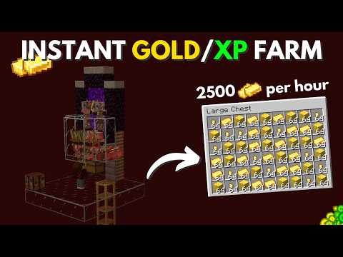 Minecraft INSANE Gold/XP Farm (Most Efficient) | Tutorial |1.21+