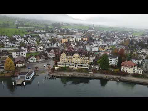 Discover the lakeside charm of Buochs, Switzerland, captured in 4K with the DJI Mavic Mini.