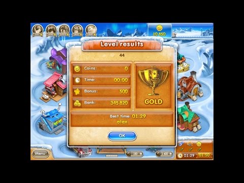 Farm Frenzy 3 only GOLD (level 44) playthrough Веселая ферма 3 (уровень 44) Золото