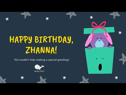 Happy Birthday, Zhanna! Best Wishes from #MobilunityPeople