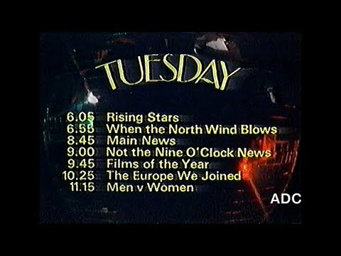 BBC1 end of News (John Edmunds), weather, trailer & link announcer Michael Stirup 29th December 1980