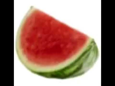 Low quality watermelon with dubstep playing