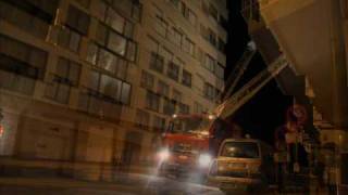 preview picture of video '24 NOV 2009 BELGIAN COAST BRANDWEER MIDDELKERKE NOORDZEELAAN 01.00H AM'