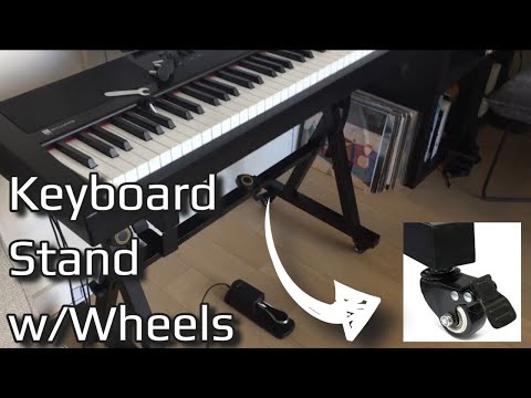 PLIXIO PIANO KEYBOARD STAND with Wheels - 54-88 Key Electric Pianos - lightweight and durable
