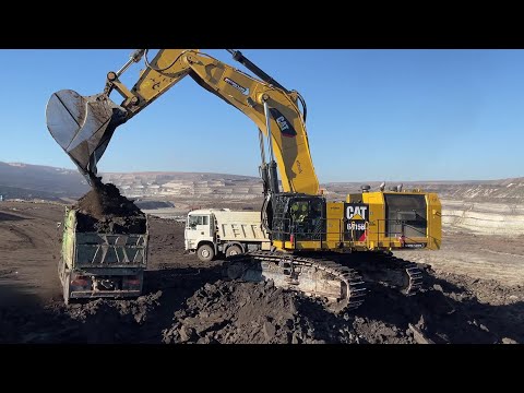 Caterpillar 6015B Excavator Loading Mercedes & MAN Trucks - Sotiriadis Mining Works