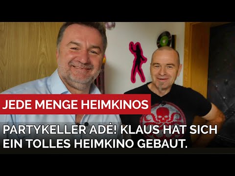 Partykeller adé. Klaus hat sich sein Heimkino gebaut. Mit "akustischer" Unterstützung von Holger