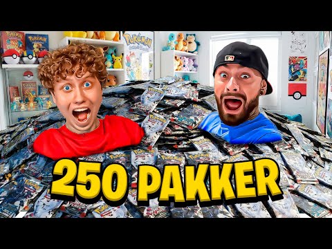 Vi Åbner 250 Pakker Pokémon Kort I En Video!