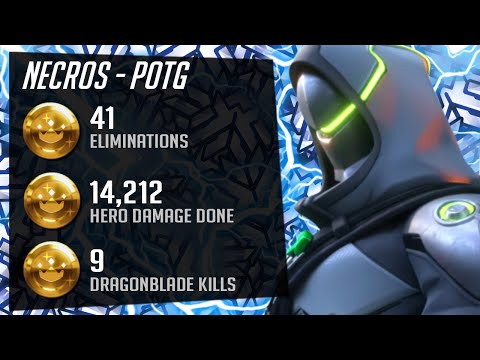 Necros is the Fastest Genji - 40 elims! POTG! [ Overwatch Season 26 Top 500 ]