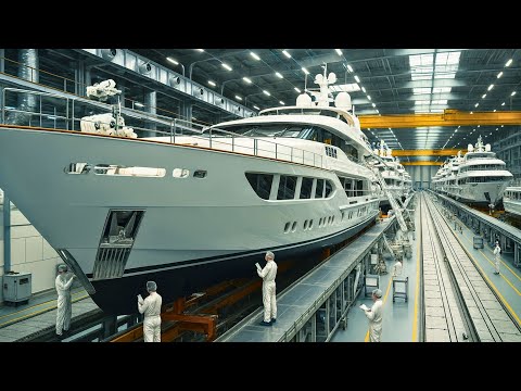 Inside the Luxury Yacht Factory – How $50 Million Superyachts Are Built from Scratch (Full Process)
