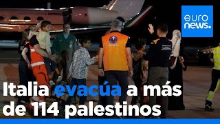 Italia evacúa por razones médicas a más de 114 palestinos, incluidos 31 menores