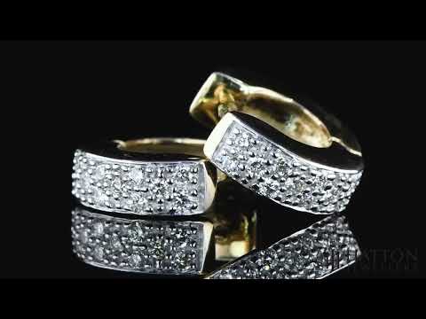 9ct Yellow Gold 0.25ct Diamond Earrings