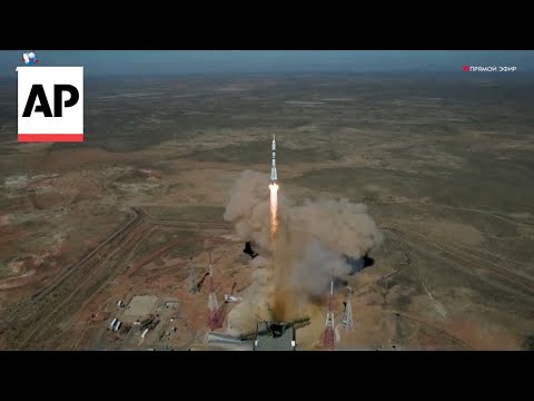 Soyuz rocket launches US-Russian crew of 3 to International Space Station