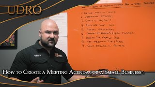 How to create a meeting agenda for a small business