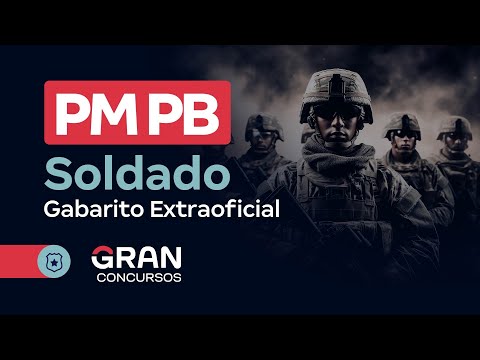 Concurso PM PB Soldado - Gabarito Extraoficial