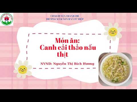 Món ăn: "Canh cải tháo nấu thịt lợn"