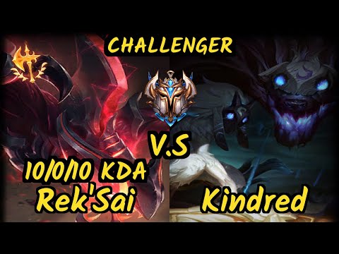 Freire (REK'SAI) vs KINDRED - 10/0/10 KDA JUNGLE CHALLENGER GAMEPLAY - BR