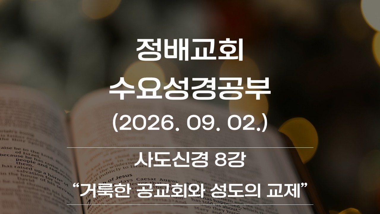 사도신경8 "거룩한 공교회와 성도의 교제"