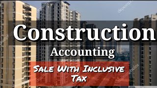 Construction accounting sale invoice entry with Inclusive of tax rate in Tally prime